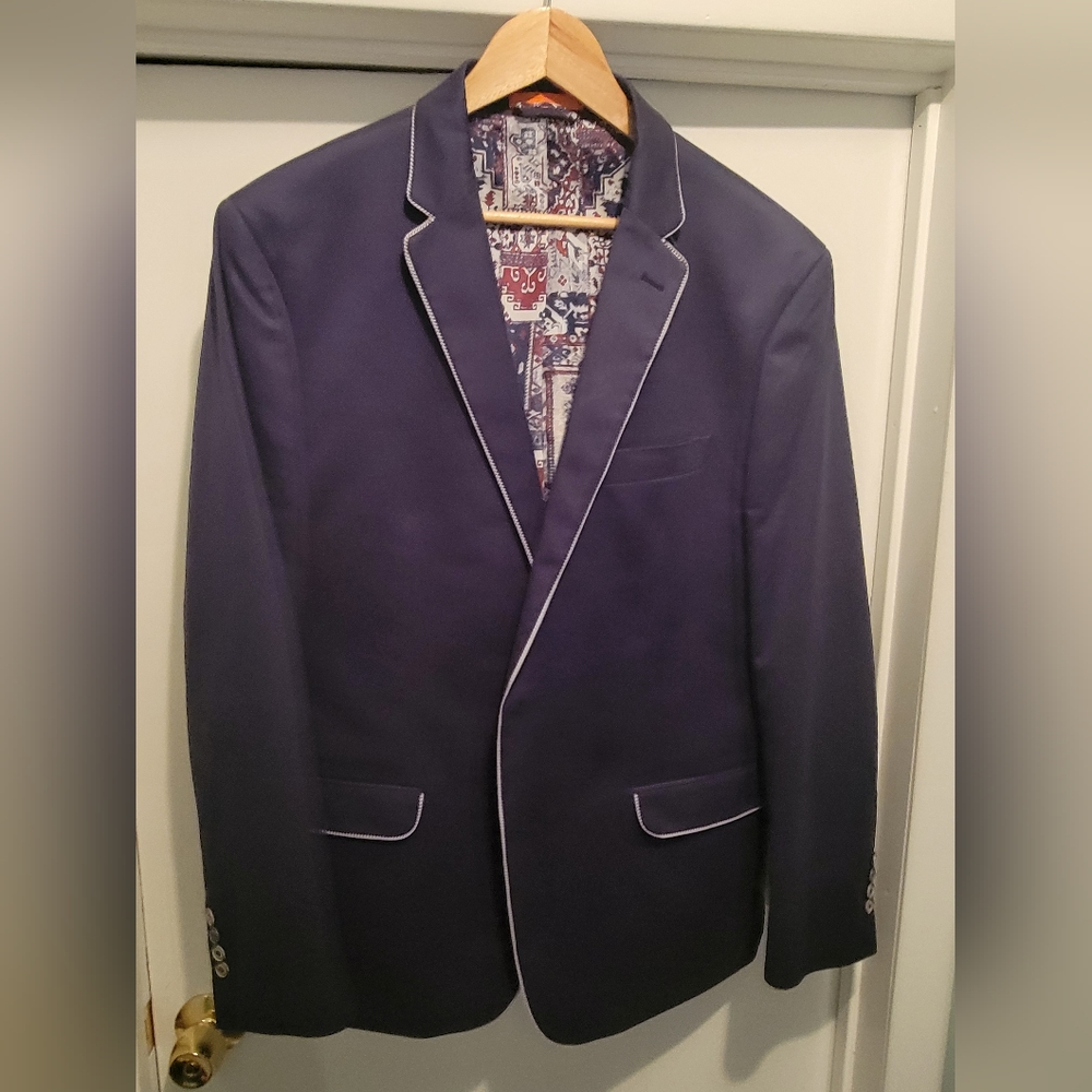 Tallia Blazer Blue with White Trim